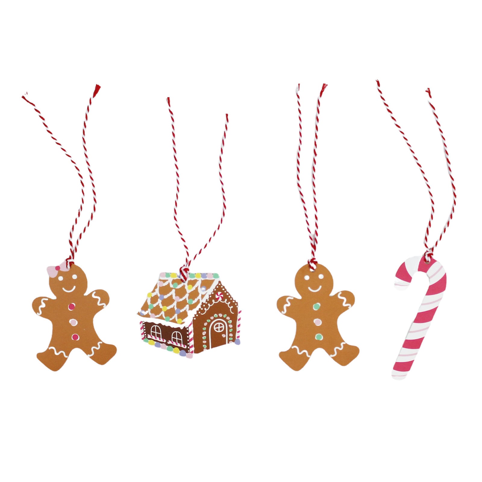 12 Gingerbread Christmas Gift Tags - Stesha Party