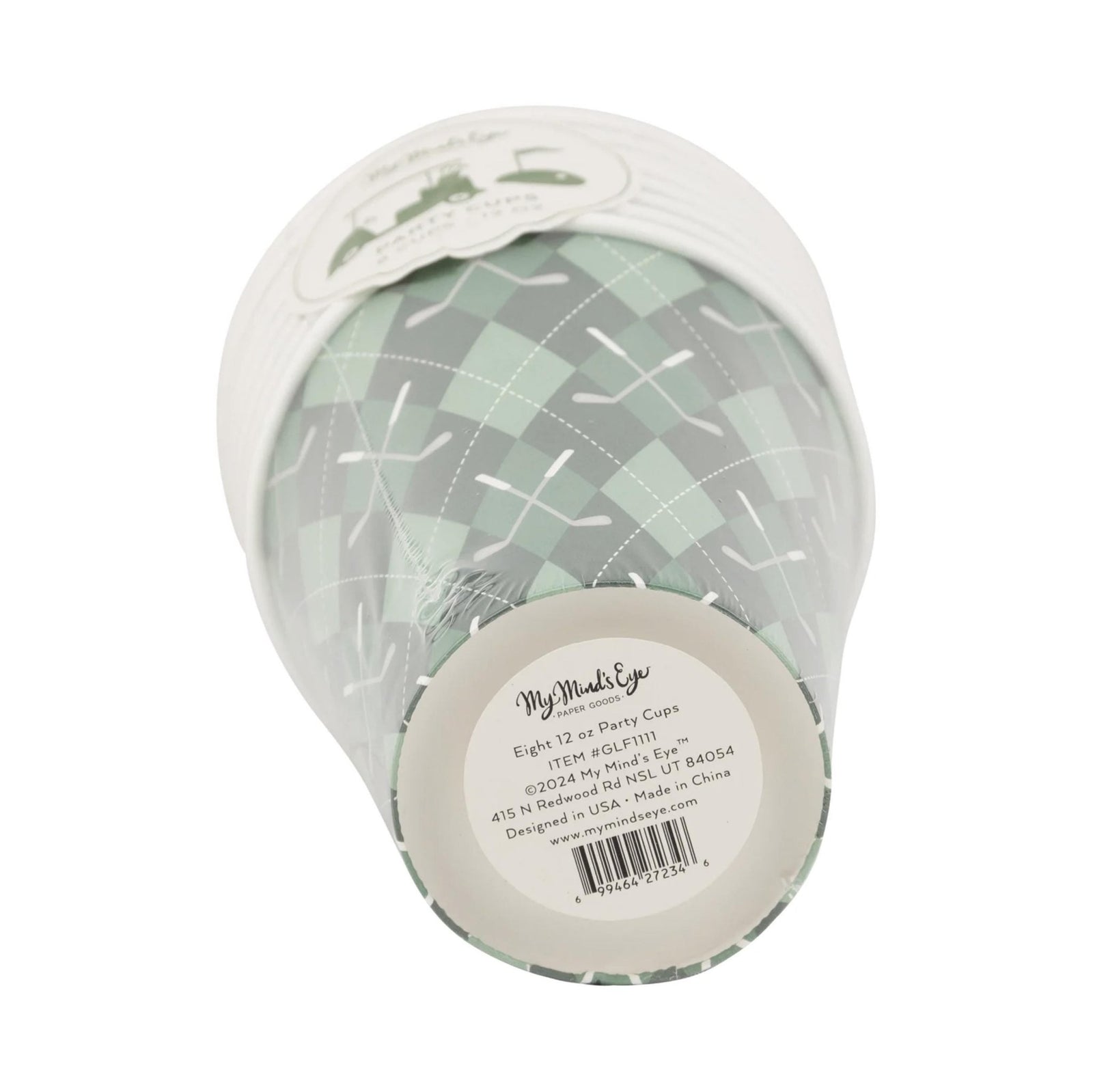 12oz Golf Paper Drink Cups 8ct - Stesha Party