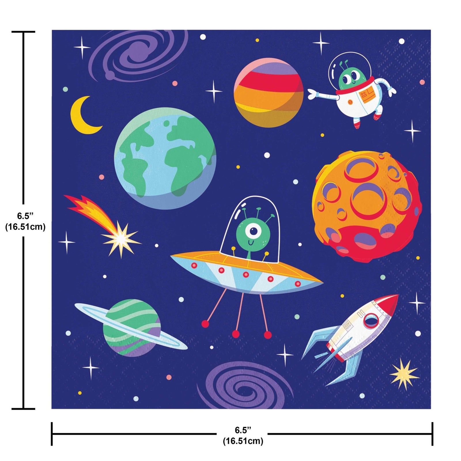 16ct Space Luncheon Napkins - Stesha Party