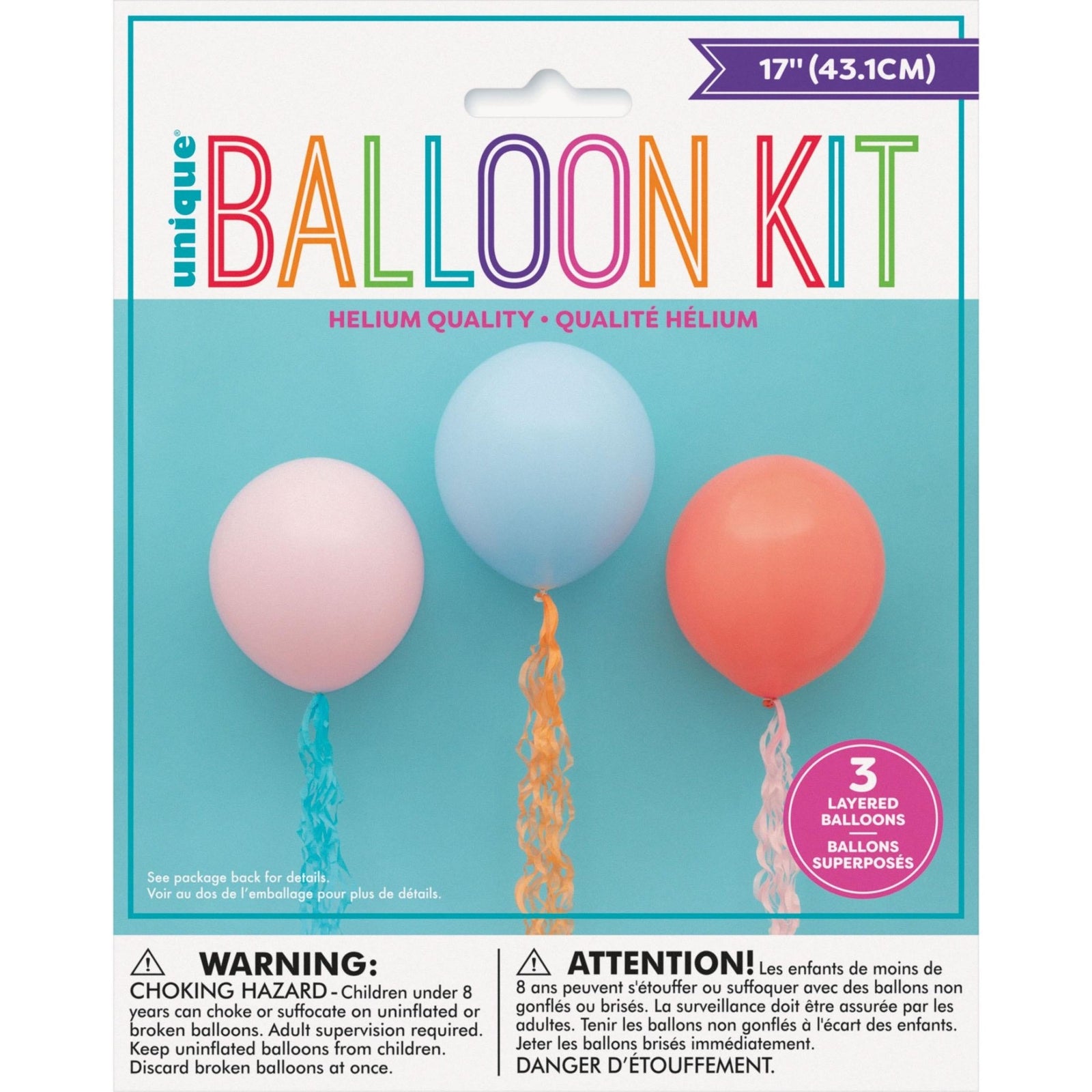 17" Pastel Balloons with Streamers - Stesha Party