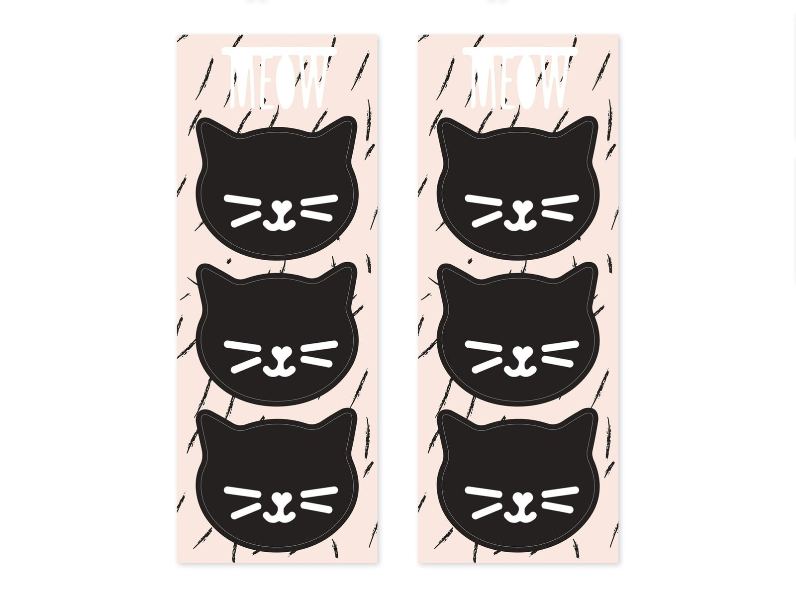 6 Pink Cat Party Favor Bags - Stesha Party