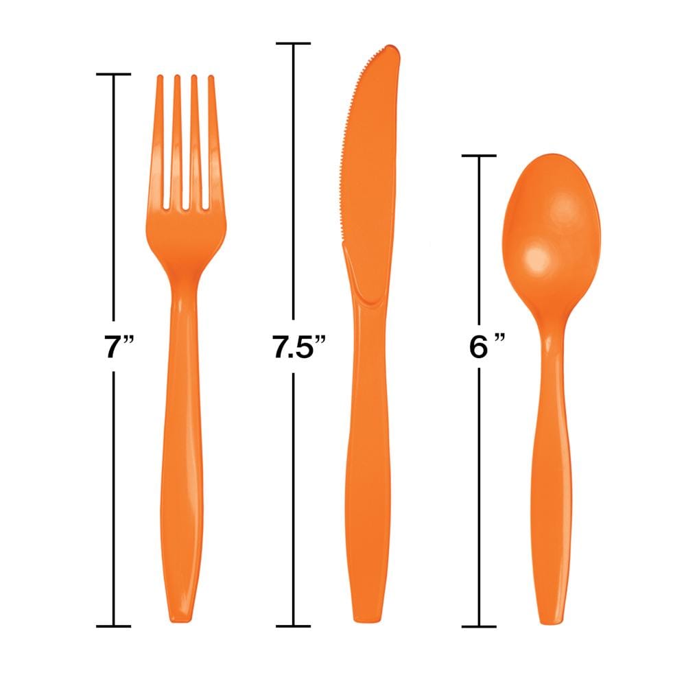 72 - Set Orange Flatware - Stesha Party