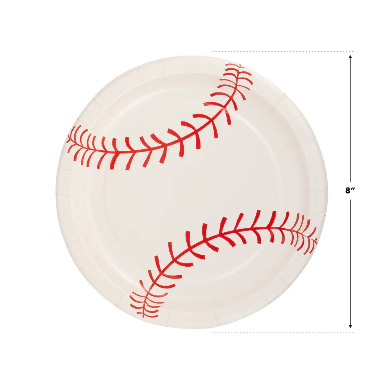 8" Baseball Paper Plates - Stesha Party