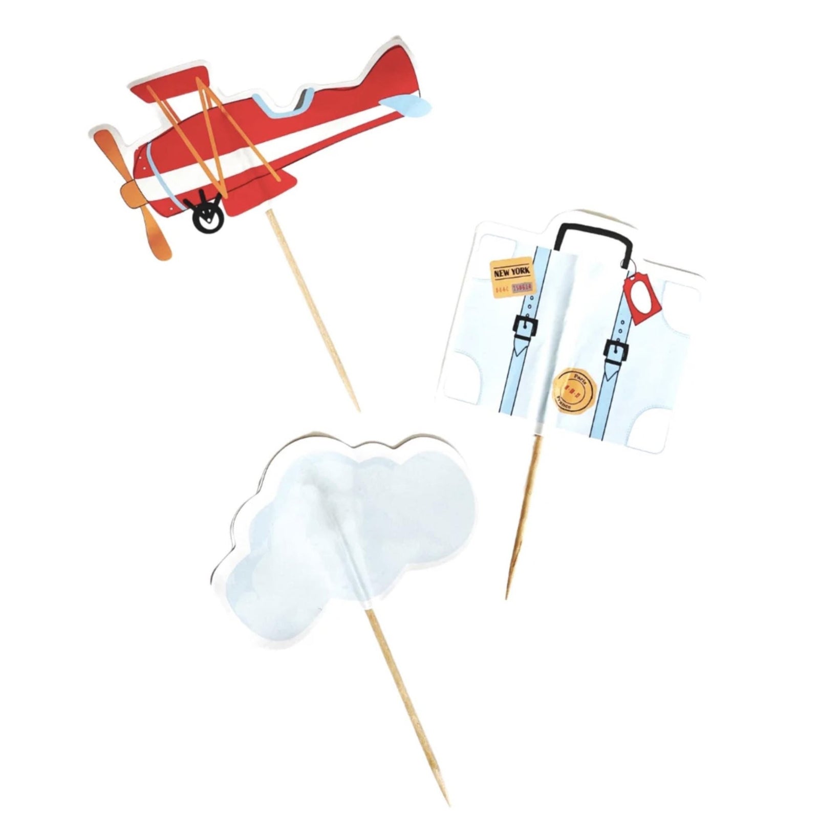 Airplane Cupcake Toppers 12ct - Stesha Party