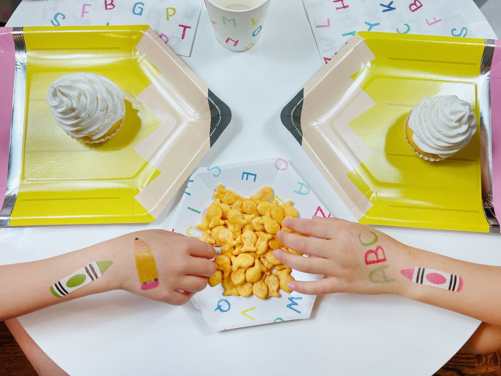 Alphabet School Party Paper Cake Plates 12ct - Stesha Party