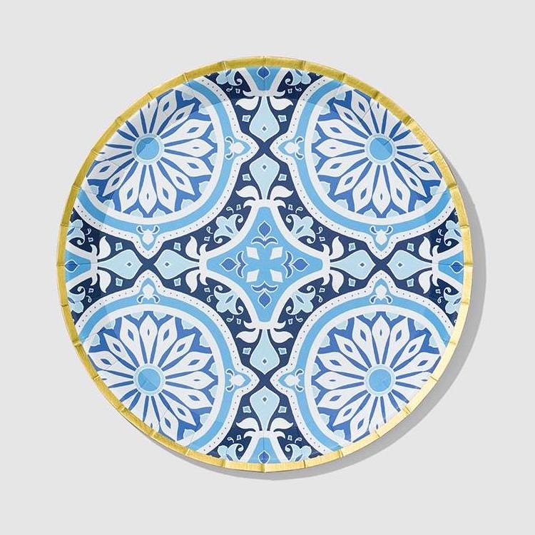 Amalfi Blue Dessert Plates - Stesha Party