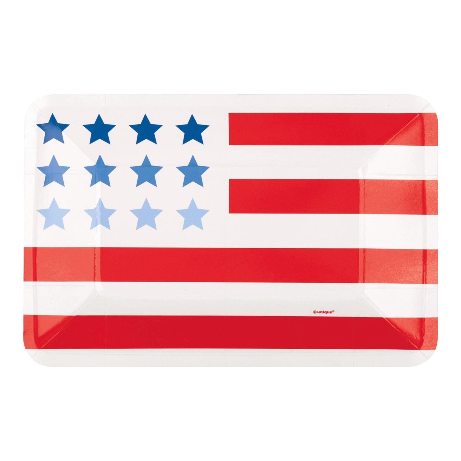 American Flag Paper Plates 8ct - Stesha Party