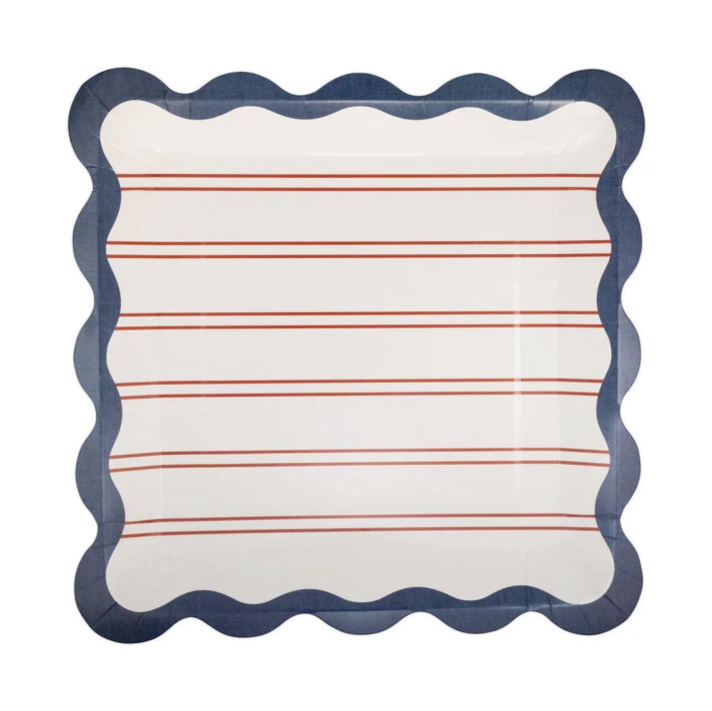 Americana Striped Plates 8ct - Stesha Party