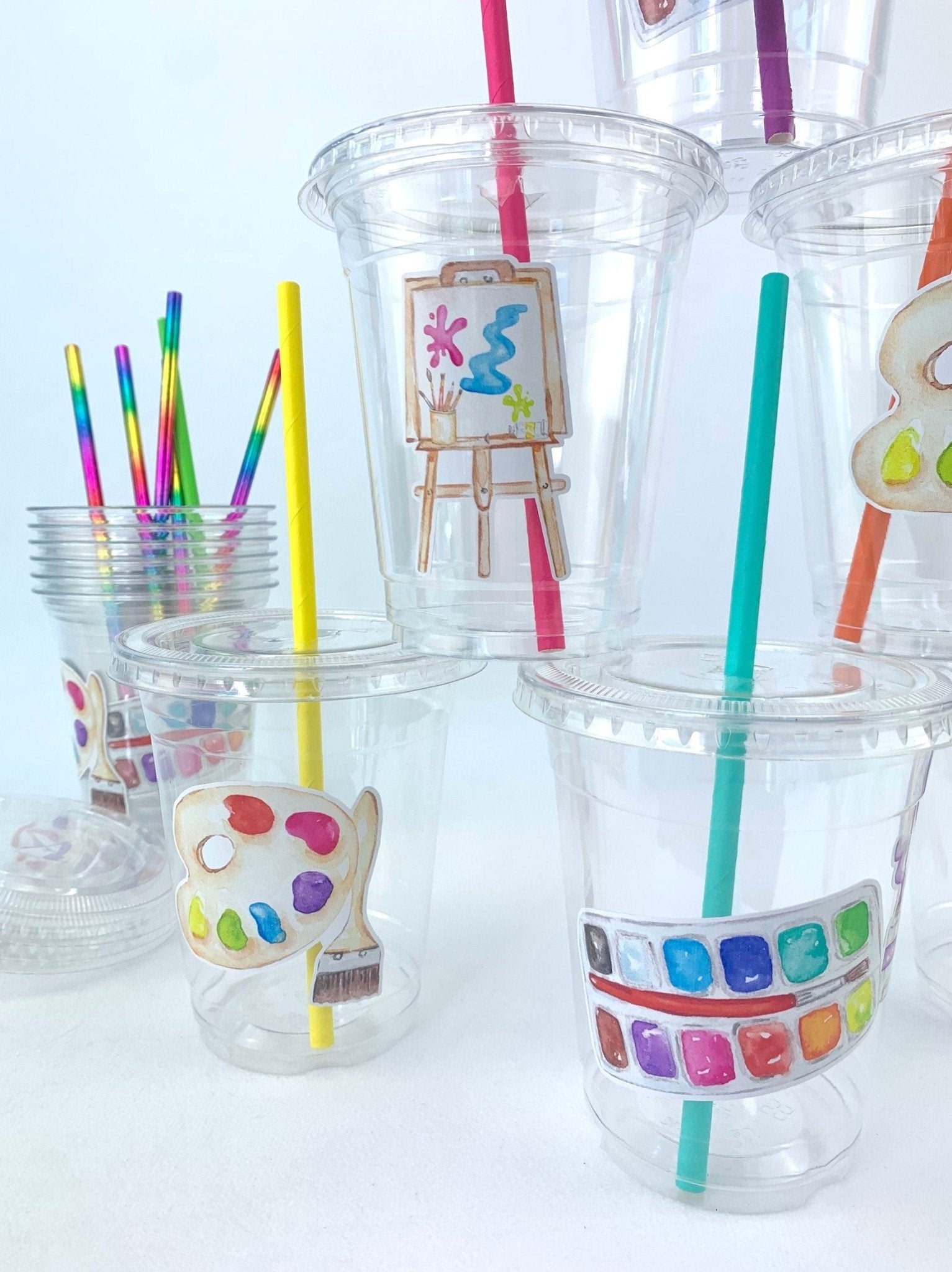 Art Party Drink Cups 12 Set - Stesha Party