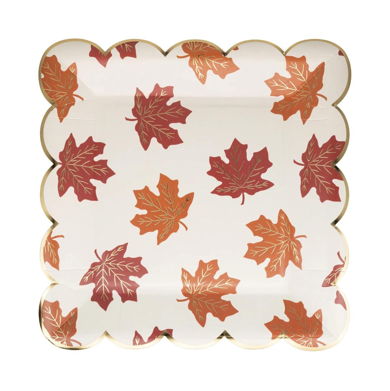 Autumn Leaf Dinner Plates 9” - Stesha Party
