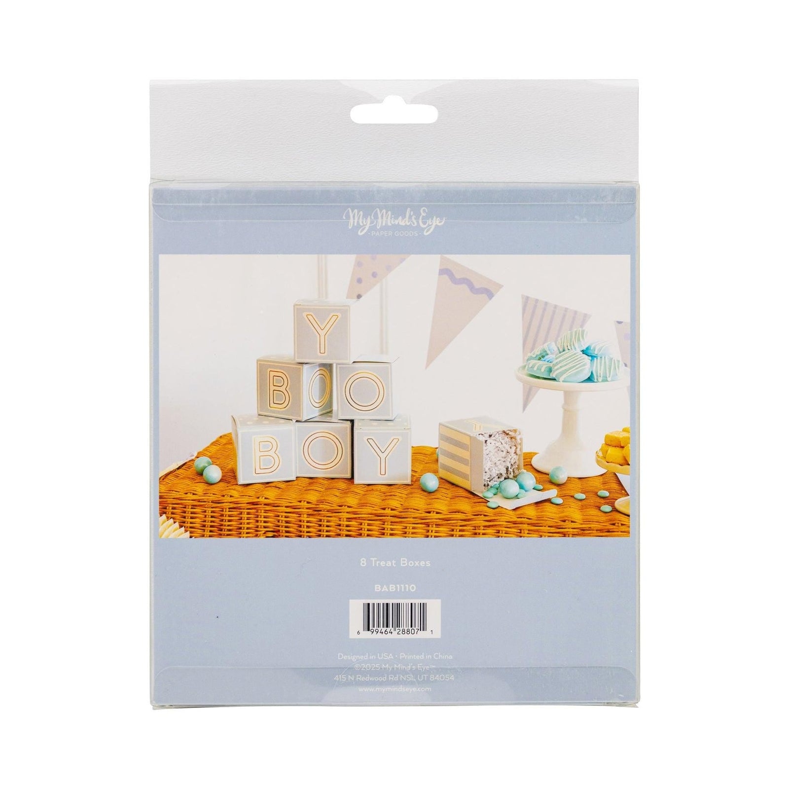 Baby Boy Blocks Treat Boxes 8ct - Stesha Party