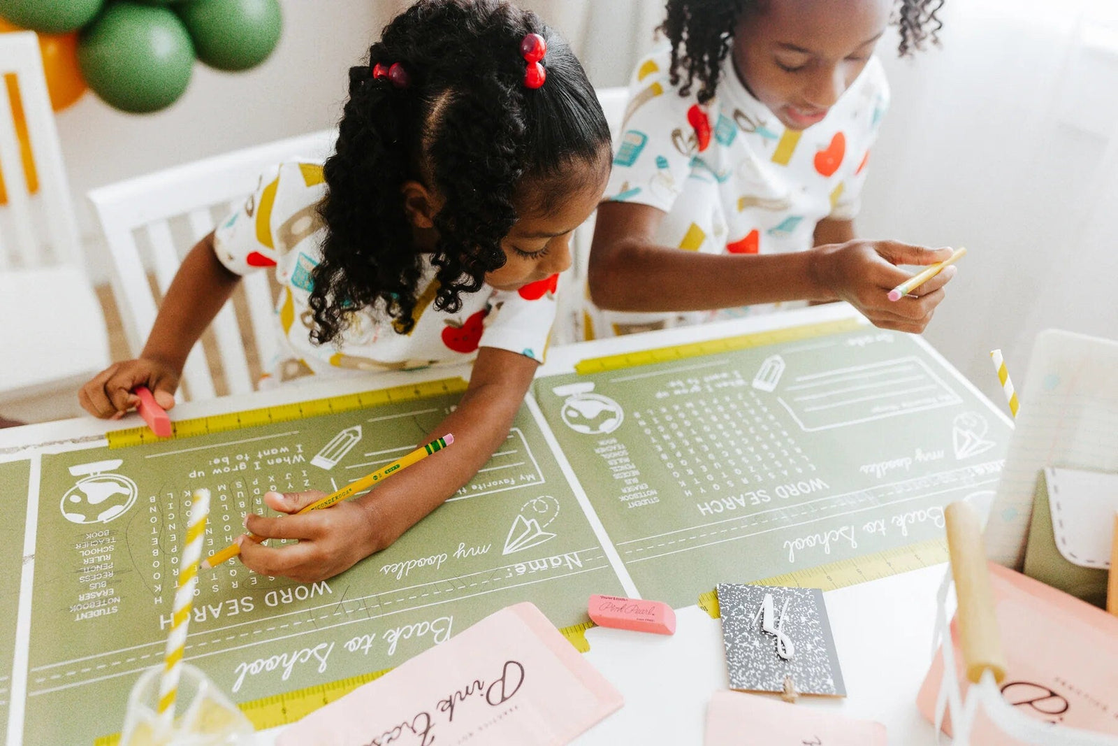 Back To School Activity Paper Placemats - Stesha Party