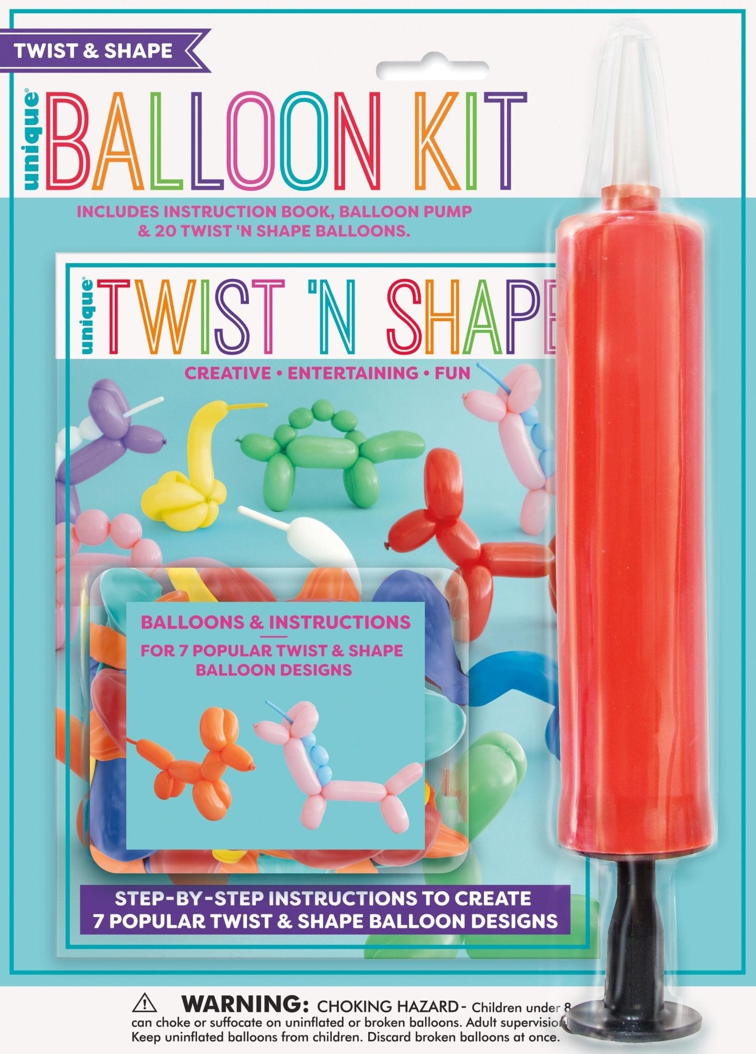 Balloon Animal Kit with Pump & Instructions - Stesha Party