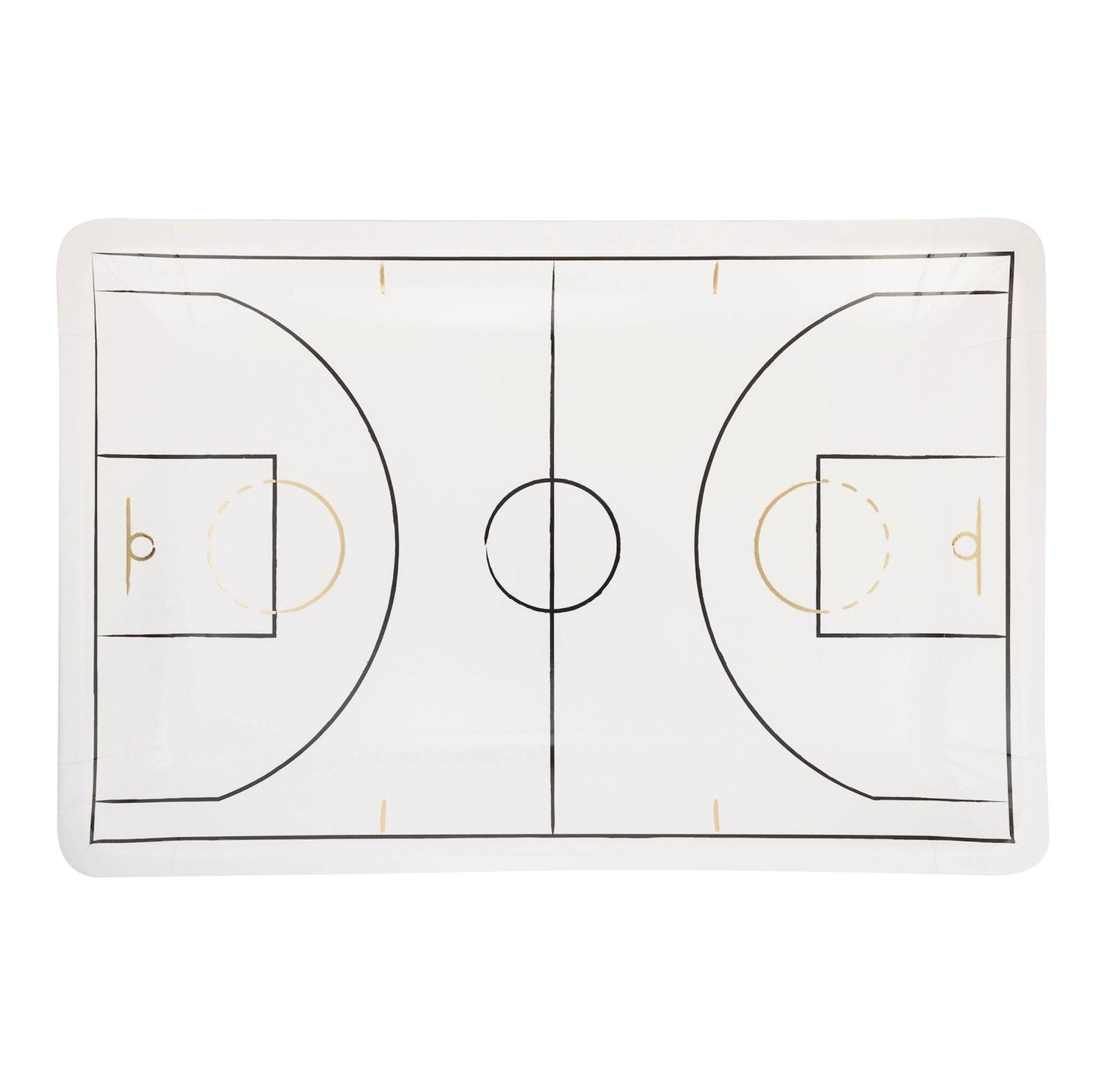 Basketball Court Party Plates 8ct - Stesha Party