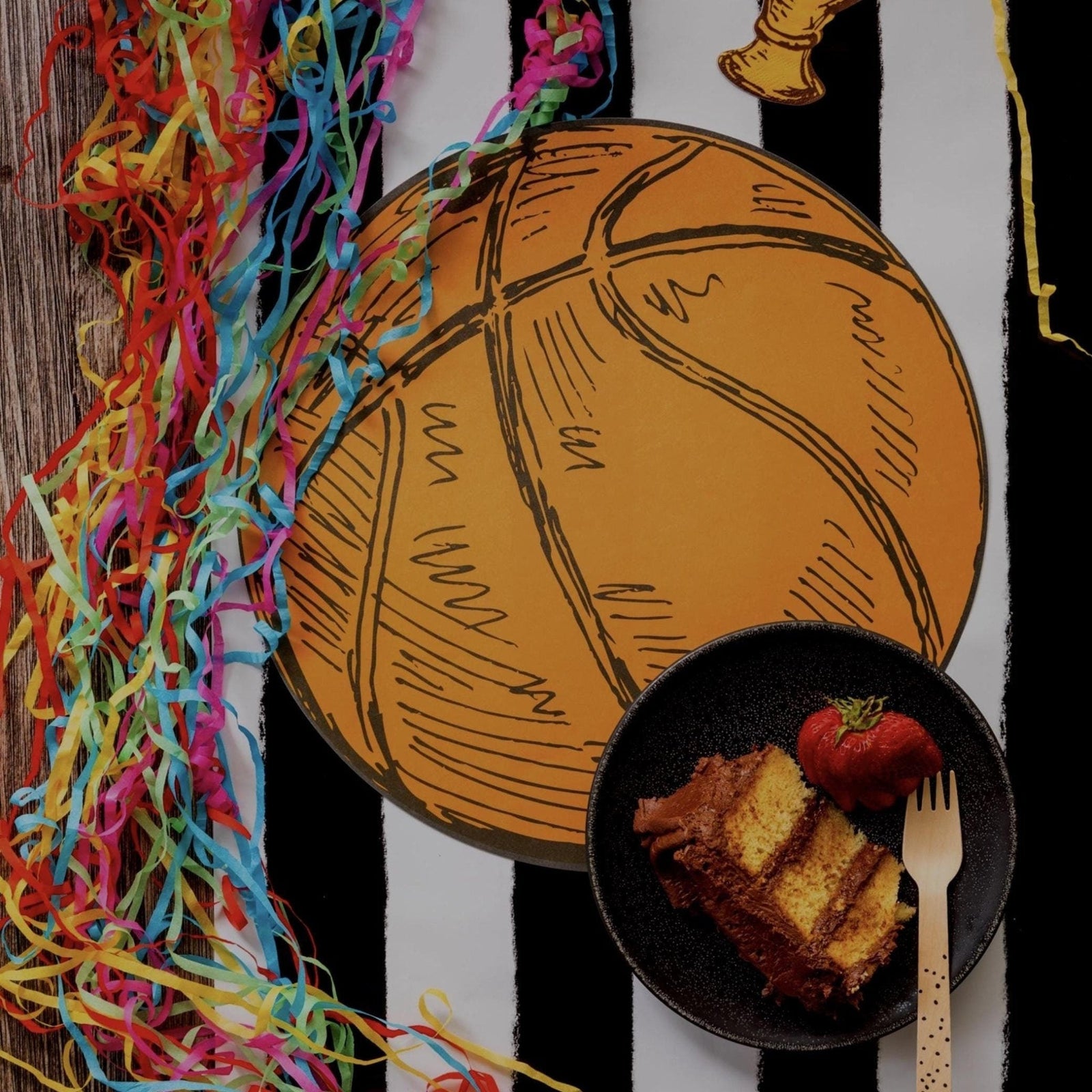 Basketball Placemats 12ct - Stesha Party