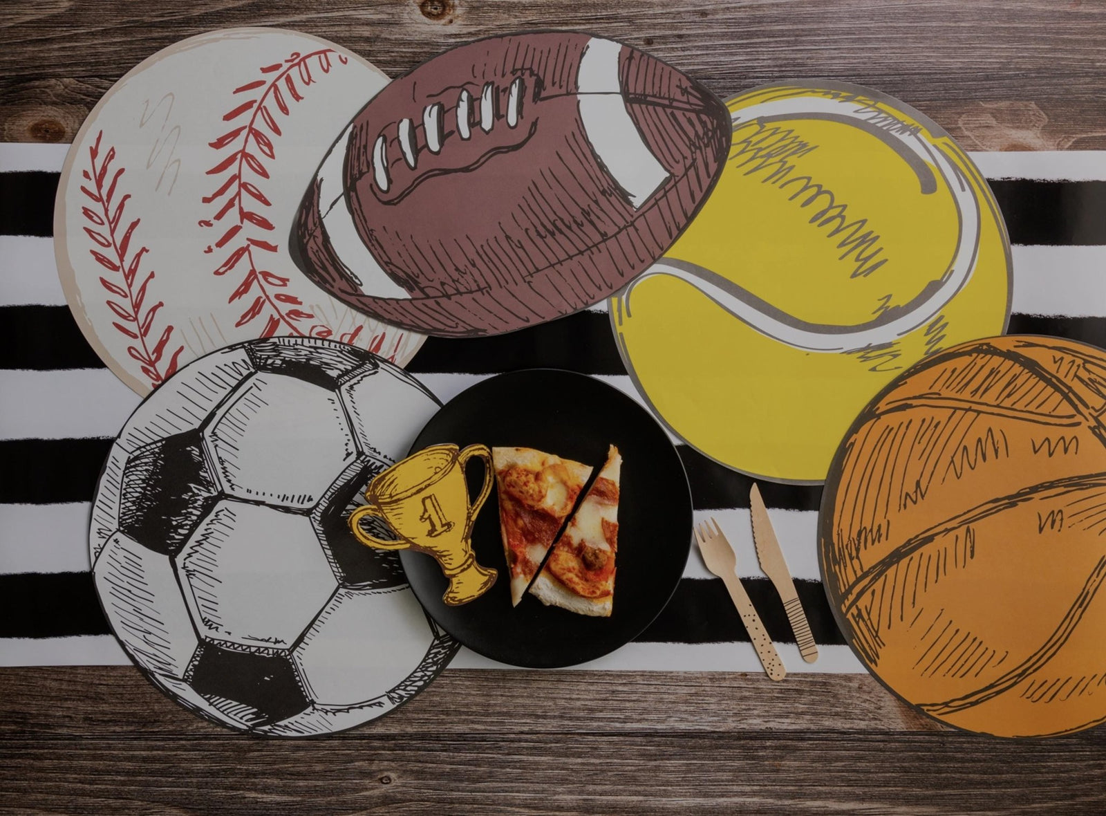 Basketball Placemats 12ct - Stesha Party