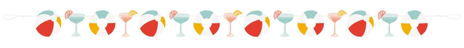 Beach Ball & Cocktails Banner - Stesha Party