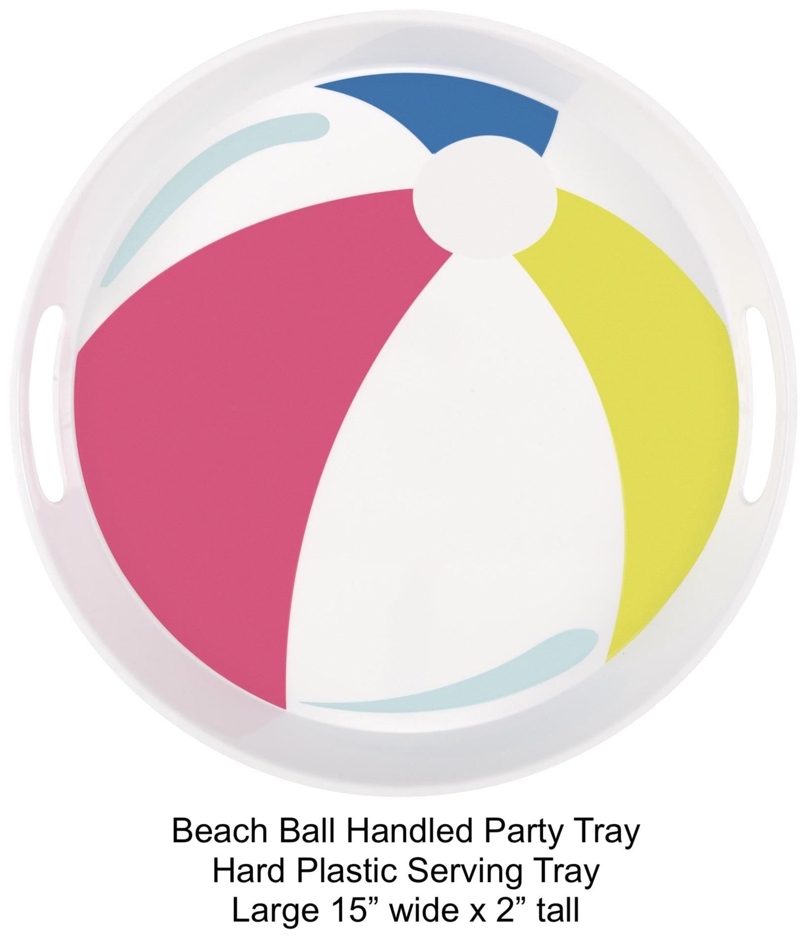 Beach Ball Plastic Serving Tray 15" - Stesha Party