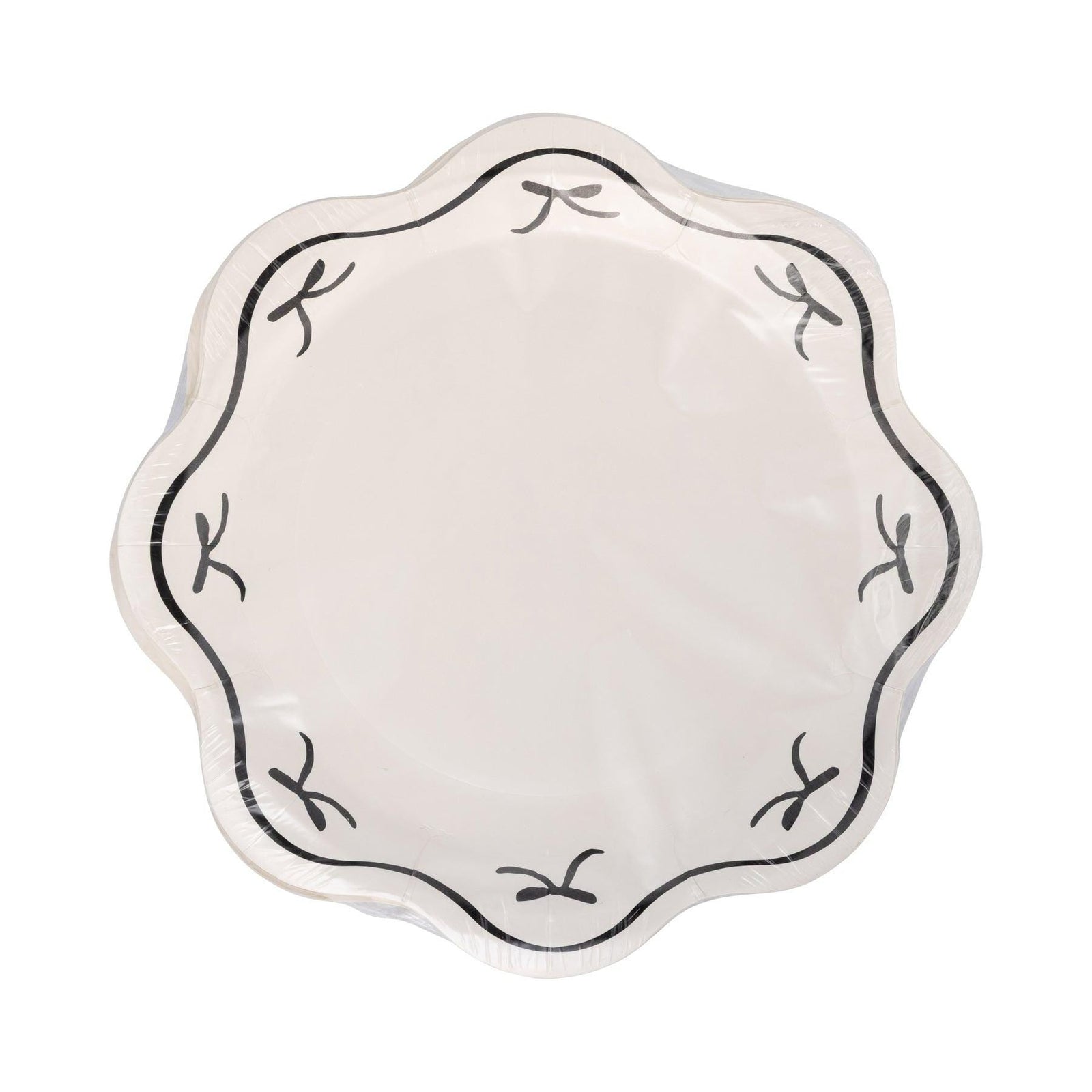 Black Bow Dinner Plates 8ct - Stesha Party