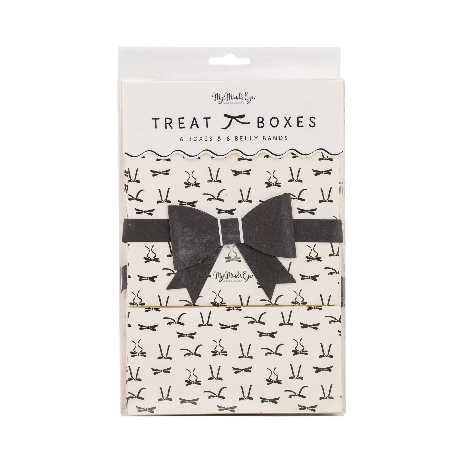 Black Bow Treat Boxes 6ct - Stesha Party