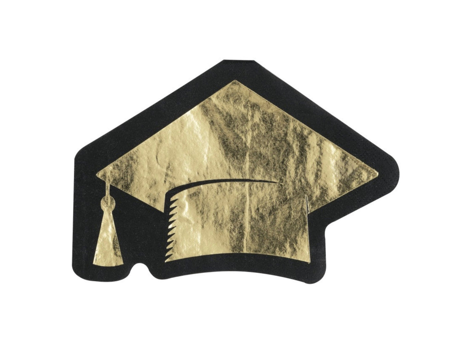 Black & Gold "Dream Big" Graduation Party Paper Plates & Napkins - Stesha Party