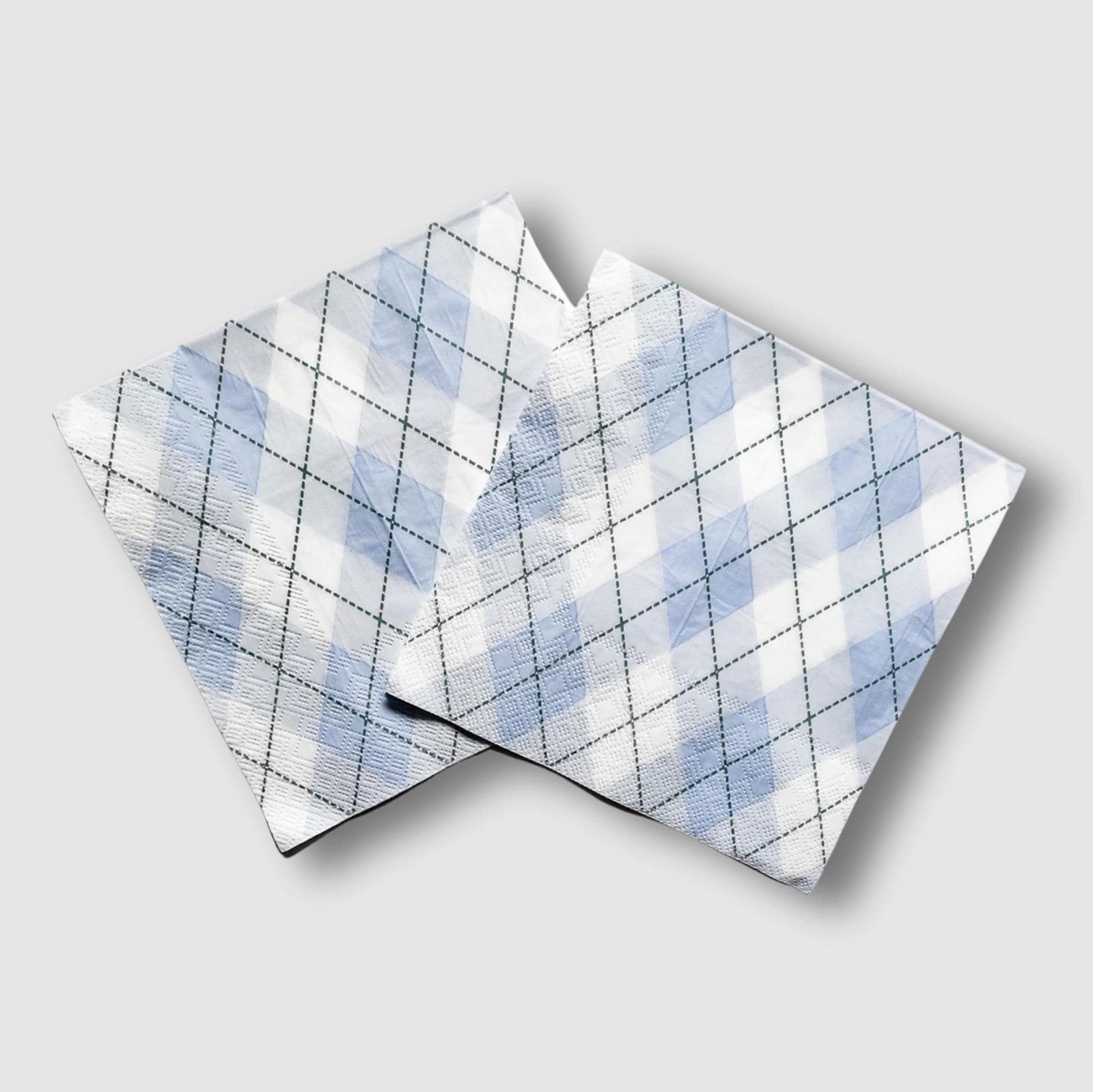 Blue Argyle Napkins 24ct - Stesha Party
