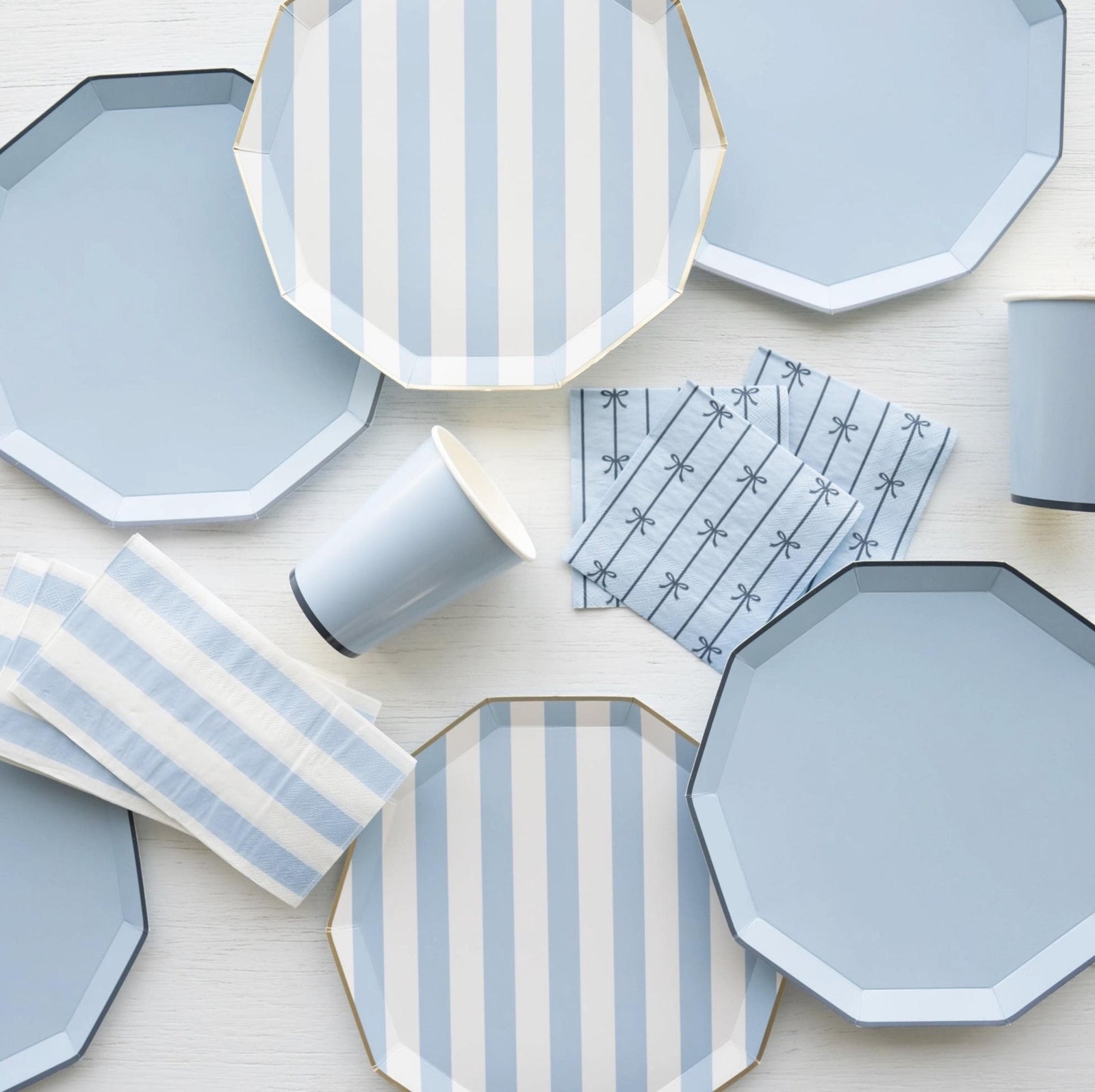 Blue Bow Napkins - Stesha Party