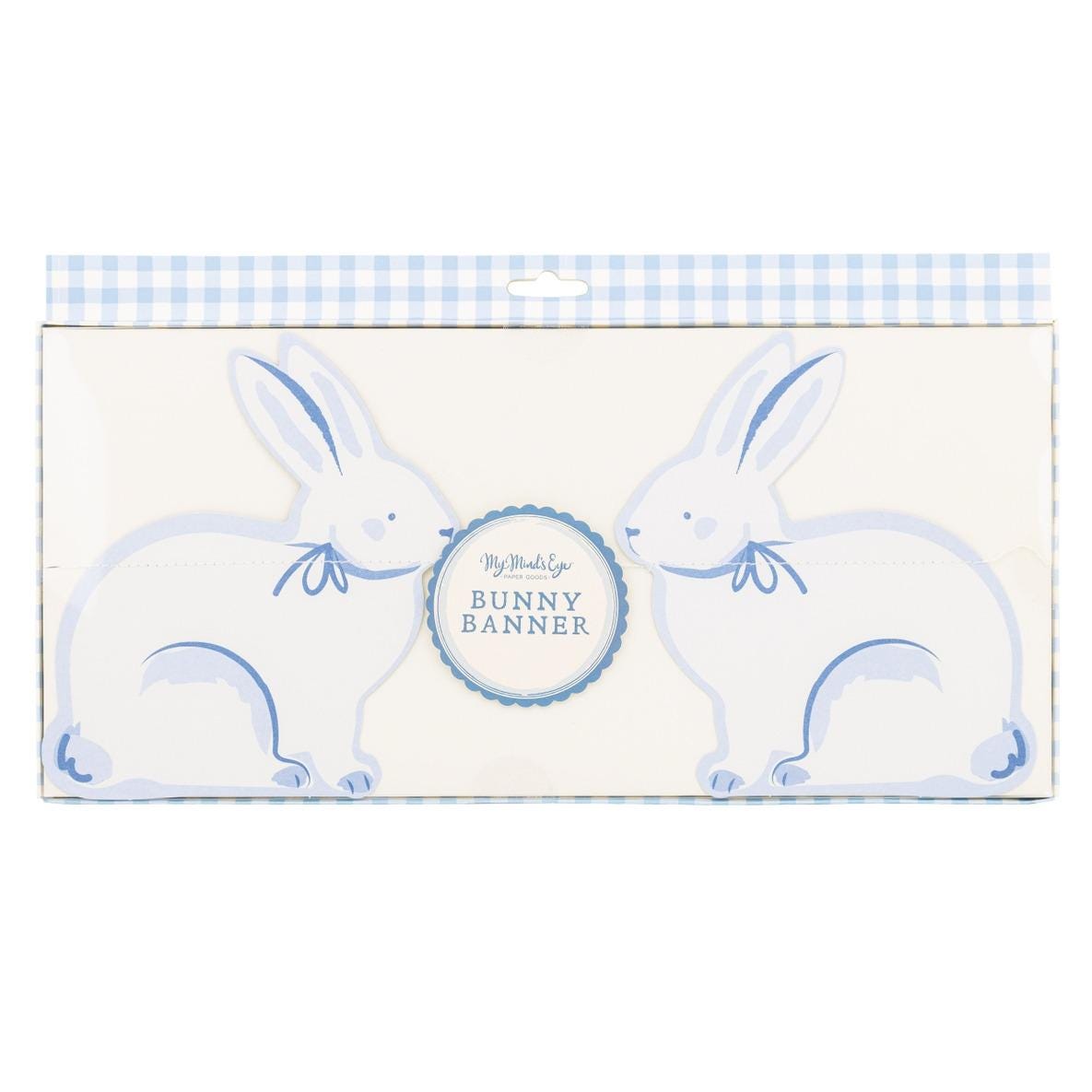 Blue Bunny Floral Banner - Stesha Party