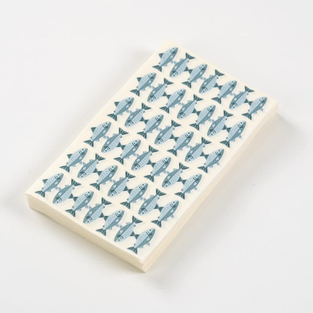 Blue Fish Napkins 16ct - Stesha Party