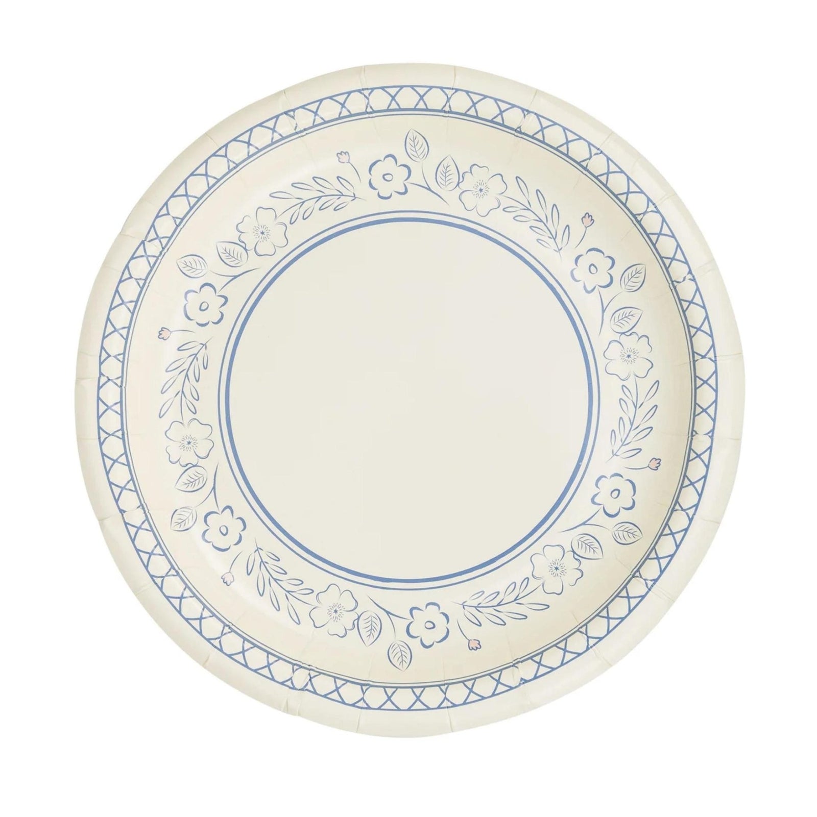 Blue Floral Cake Plates - Stesha Party