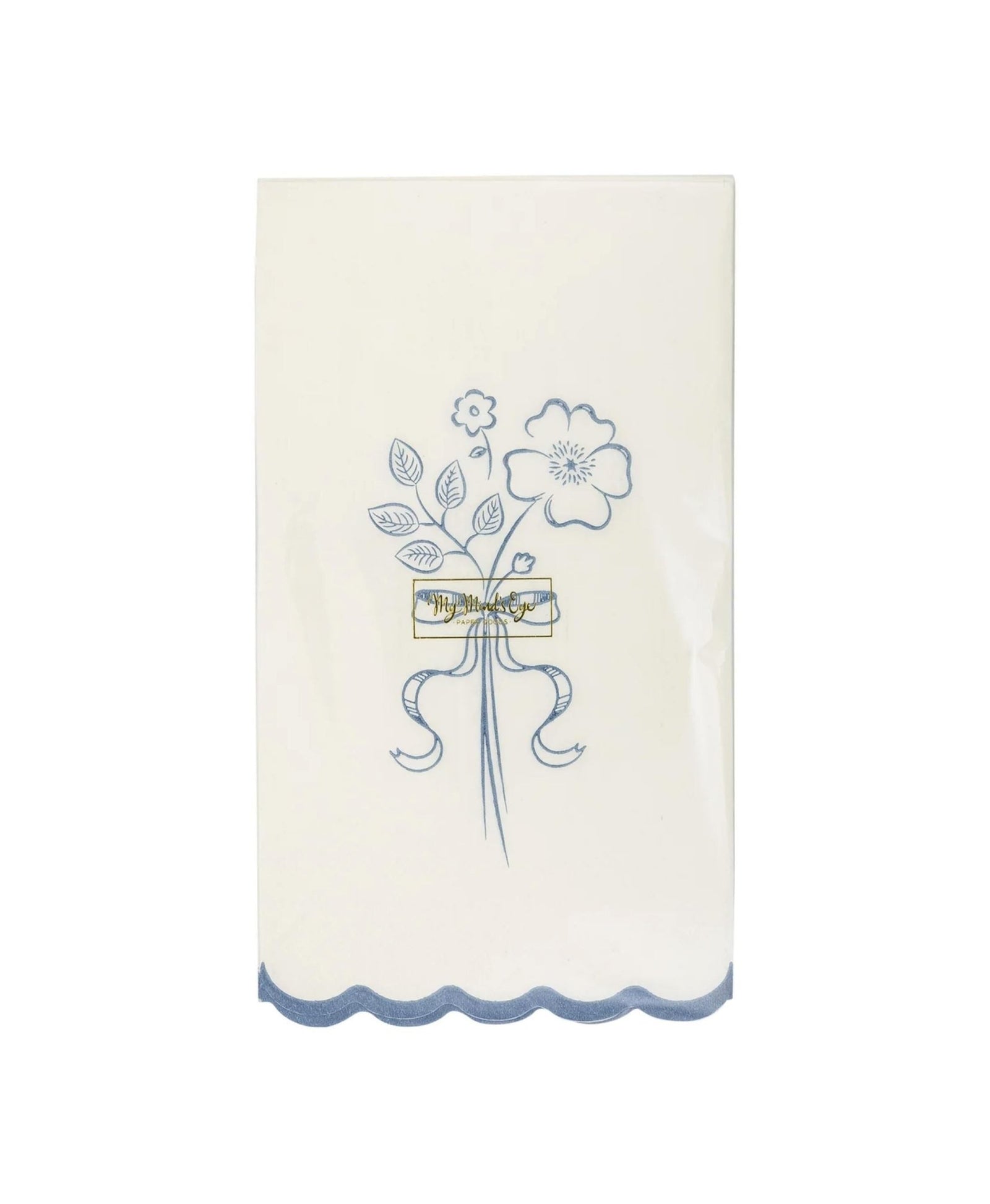 Blue Floral Party Napkins - Stesha Party