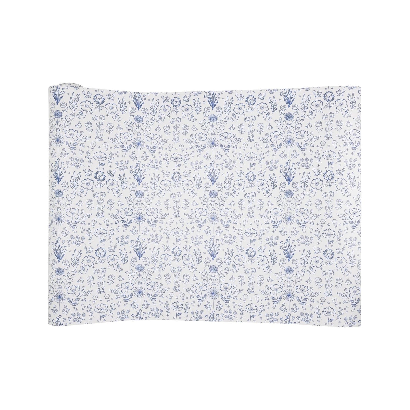 Blue Floral Table Runner - Stesha Party