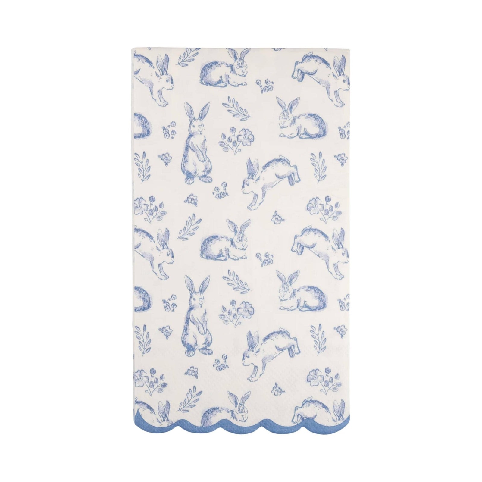 Blue Floral Toile Bunny Napkins 24ct - Stesha Party