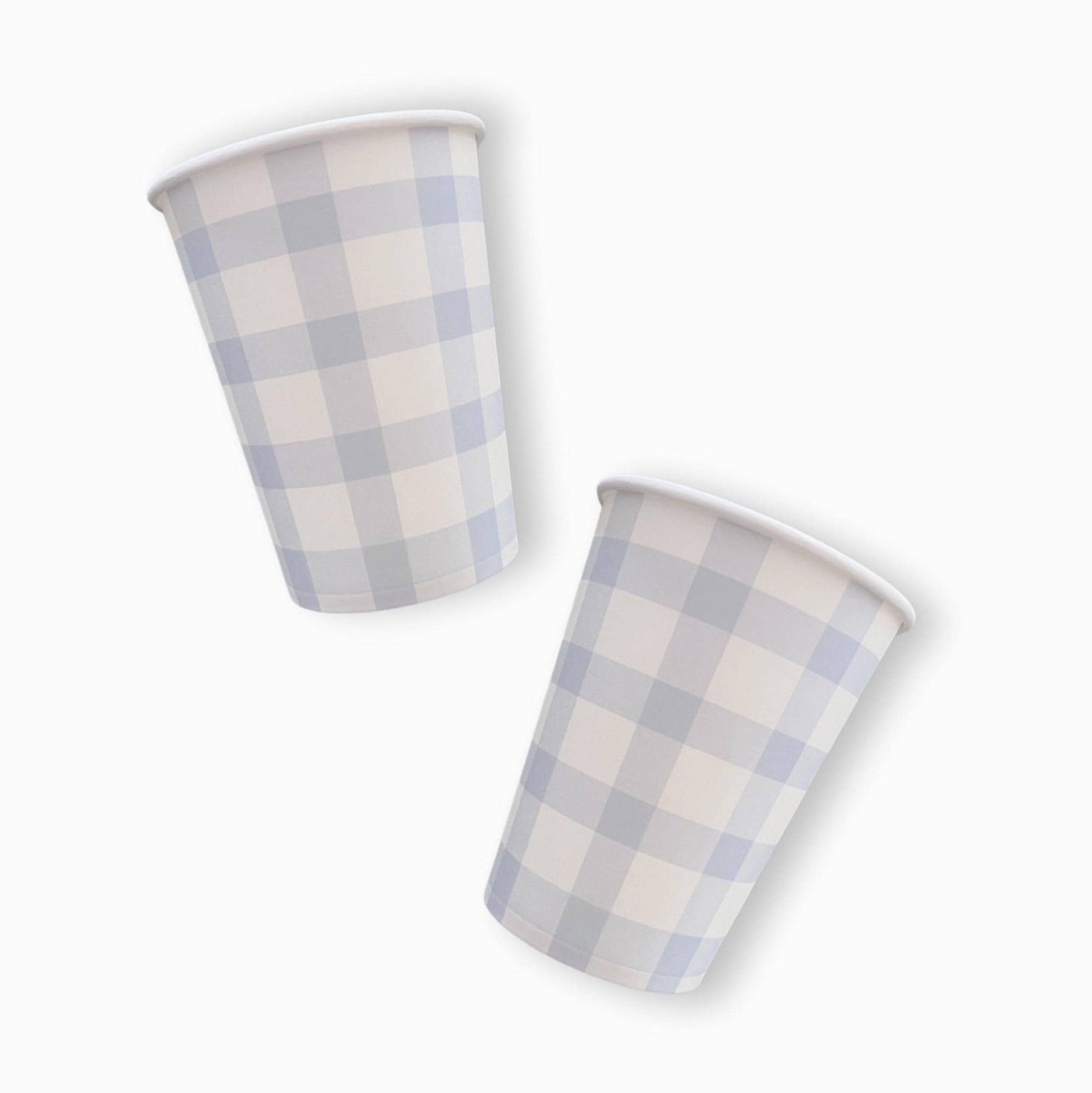 Blue Gingham Party Cups 12ct - Stesha Party
