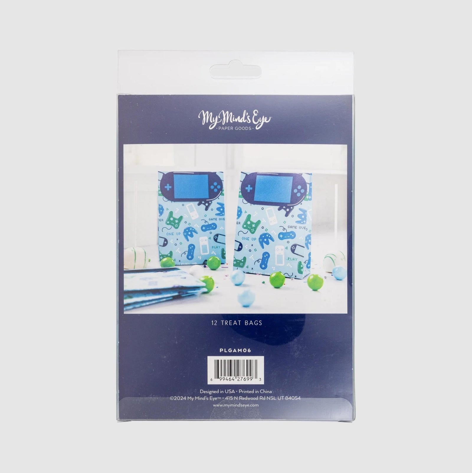 Blue & Green Video Gamer Favor Bags 12ct - Stesha Party