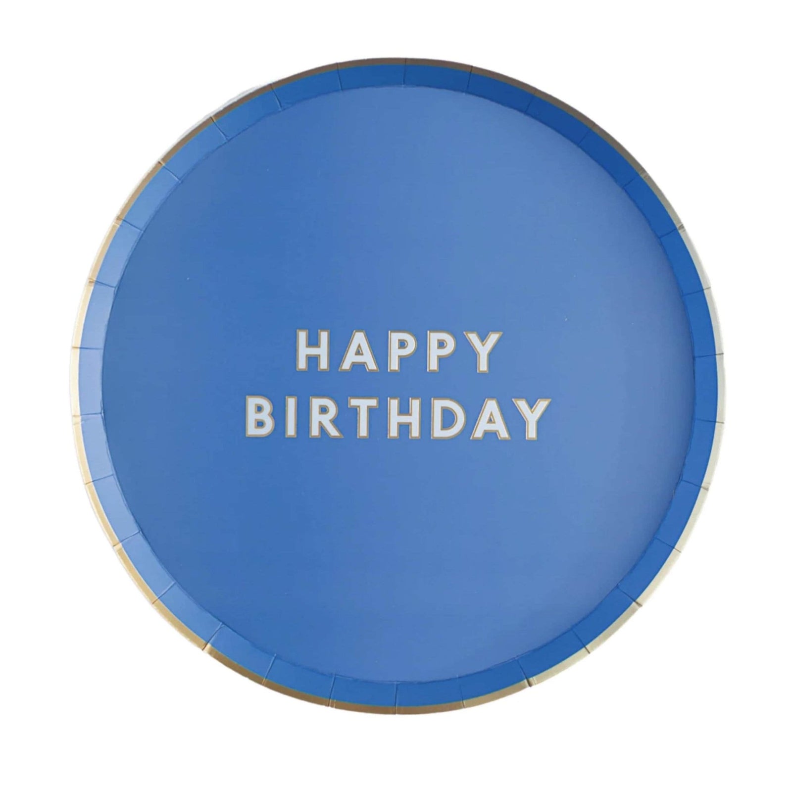 Blue Happy Birthday Dessert Plates 8ct - Stesha Party