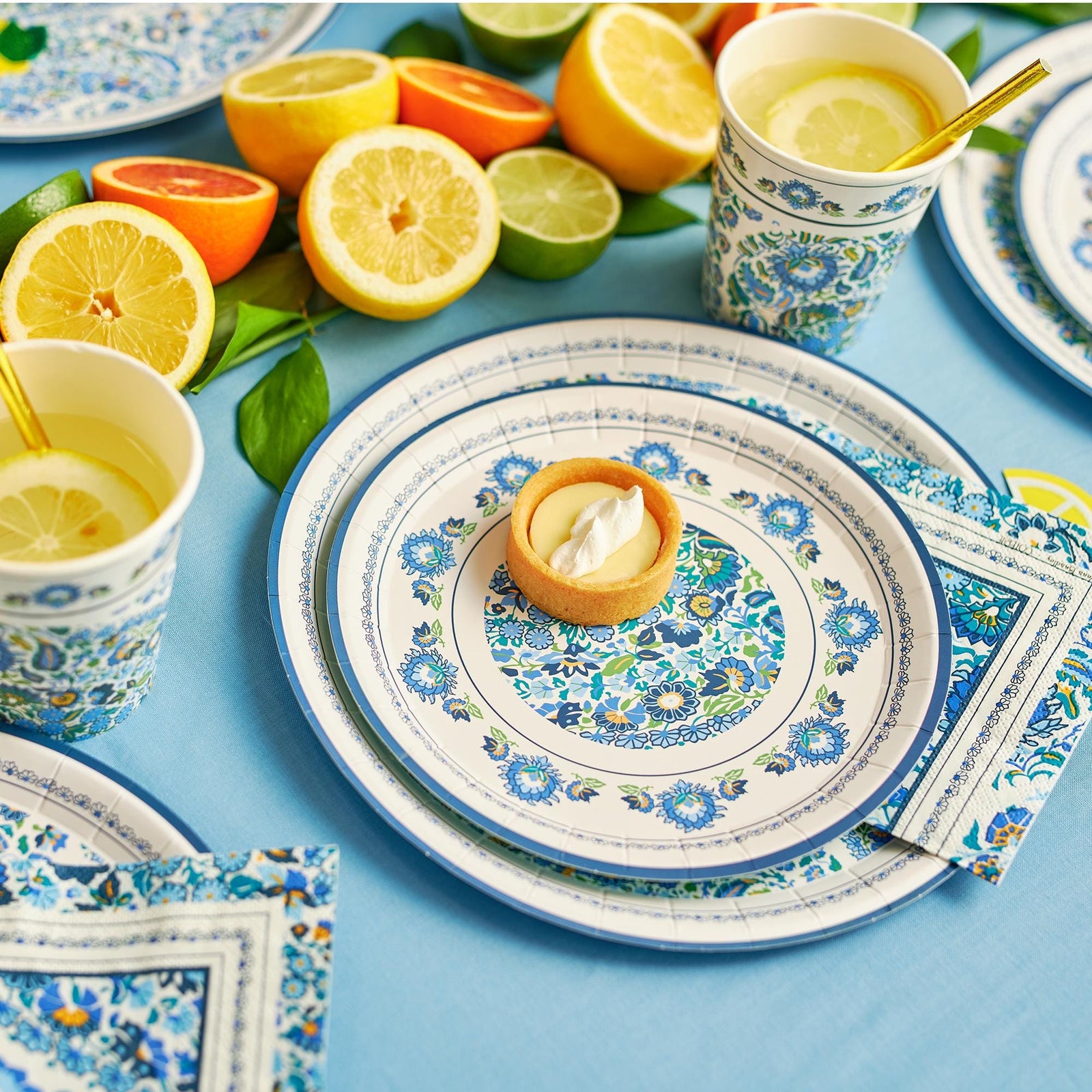 Blue Paisley Napkins - Stesha Party