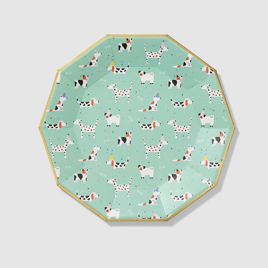 Blue Puppy Party Plates - Stesha Party