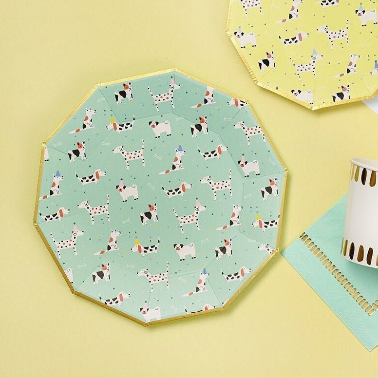 Blue Puppy Party Plates - Stesha Party