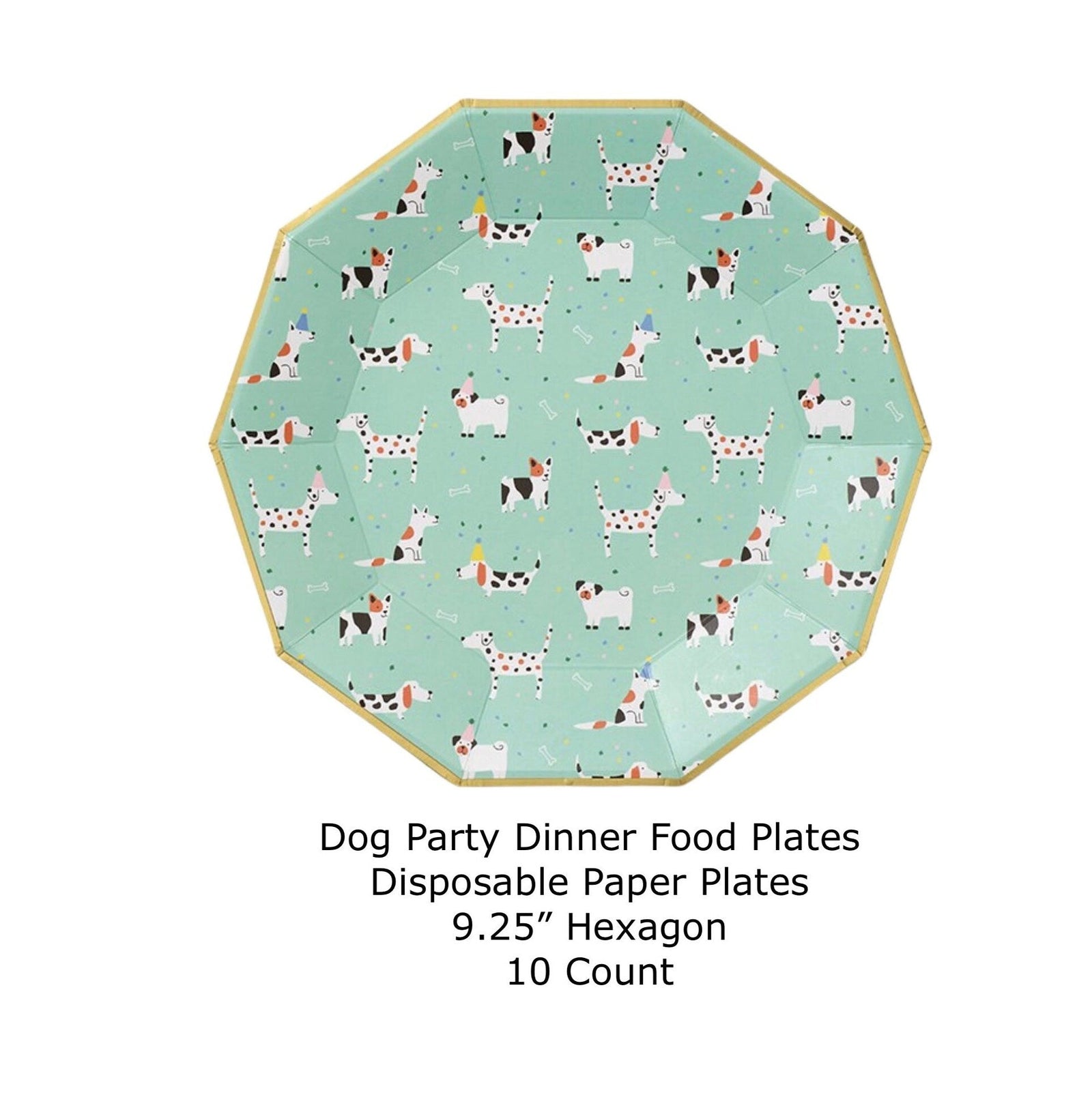 Blue Puppy Party Plates - Stesha Party