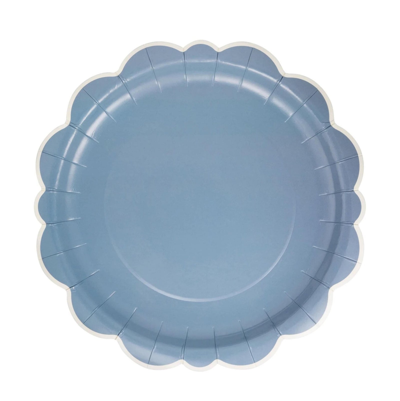 Blue Scalloped Party 10" Paper Plates 8ct - Stesha Party