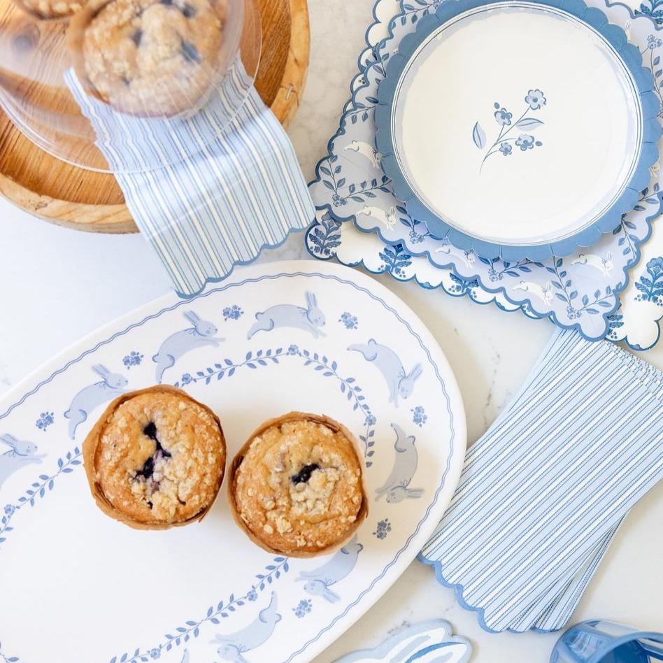 Blue Striped Napkins 24ct - Stesha Party