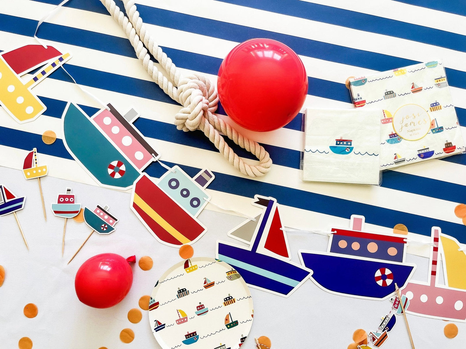 Boat Party Napkins 16ct - Stesha Party