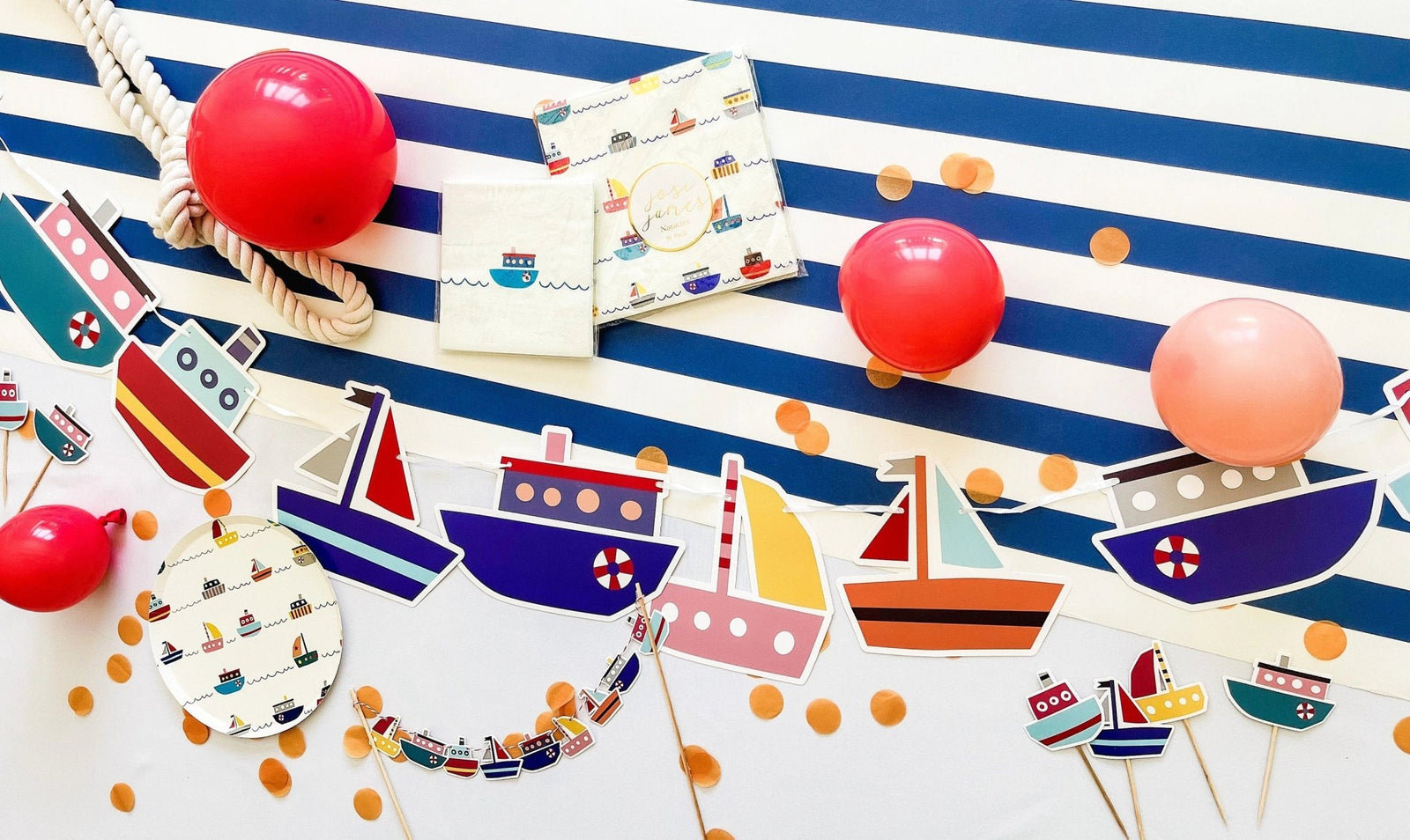 Boat Party Napkins 16ct - Stesha Party