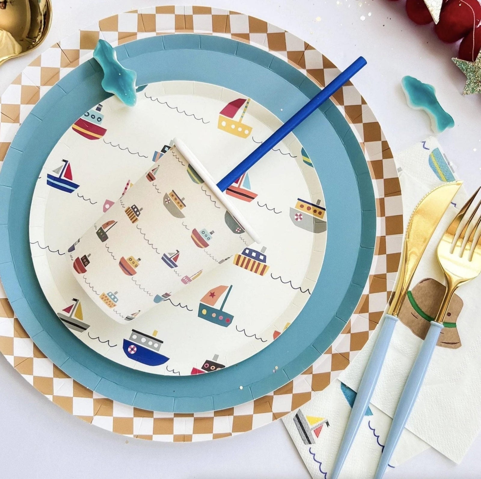 Boats Party Paper Cups 8ct - Stesha Party