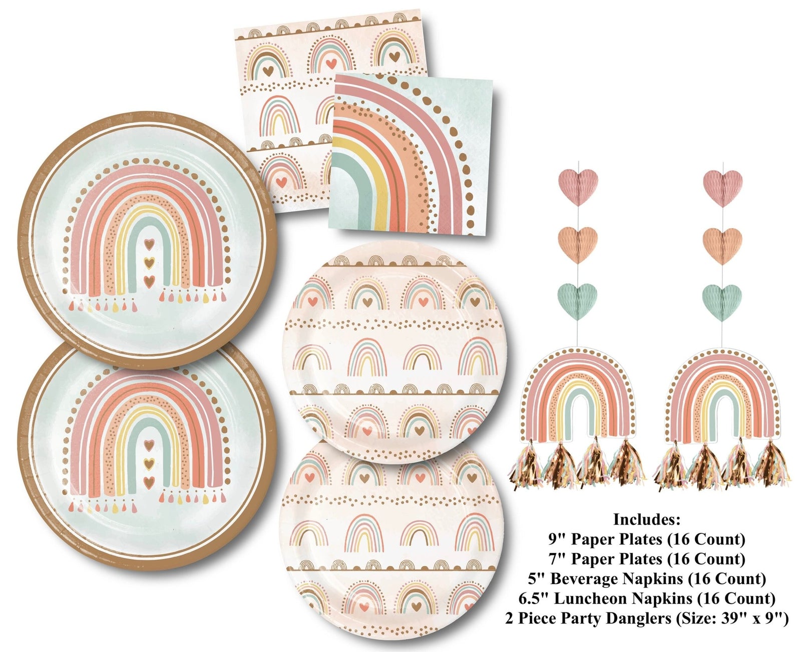 Boho Rainbow Party Supplies - Stesha Party