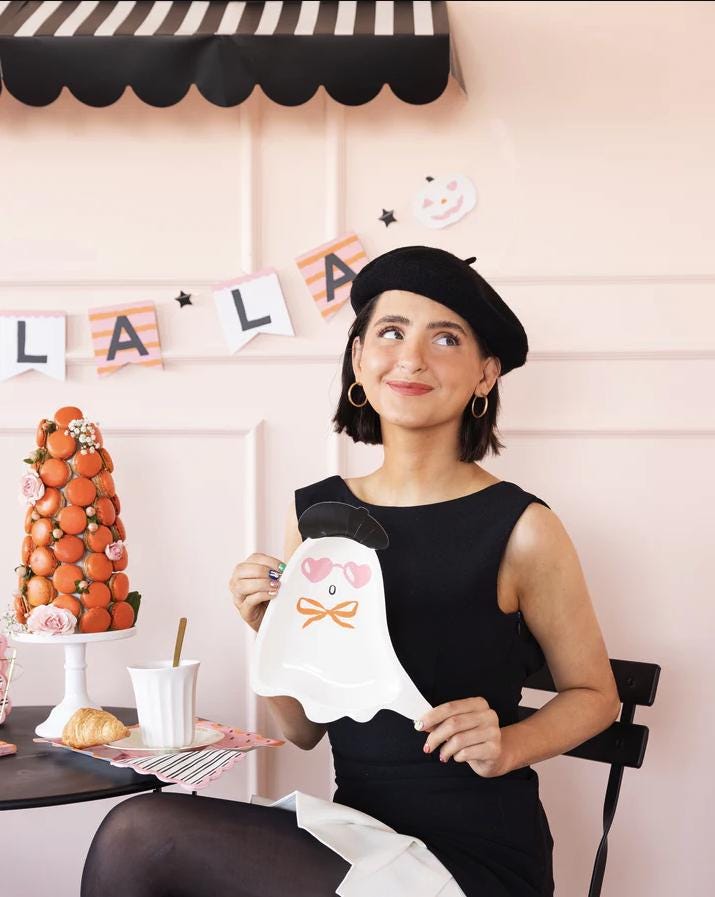 Boo La La Ghost Plates 8ct - Stesha Party