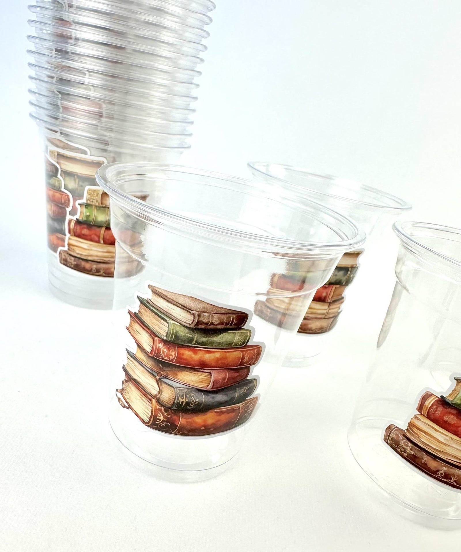 Book Club Party Cups 24ct 12oz Plastic Cups - Stesha Party