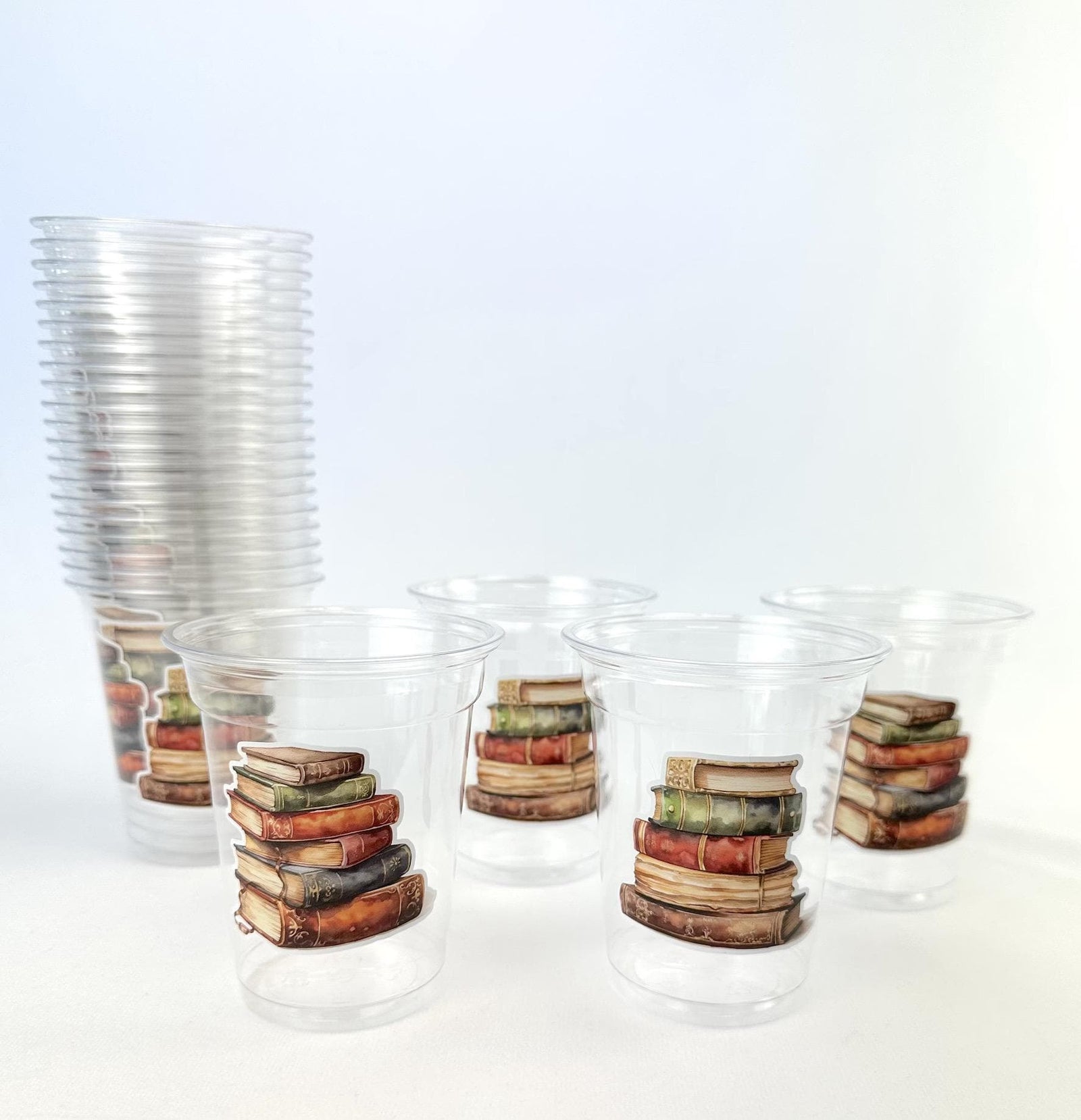Book Club Party Cups 24ct 12oz Plastic Cups - Stesha Party