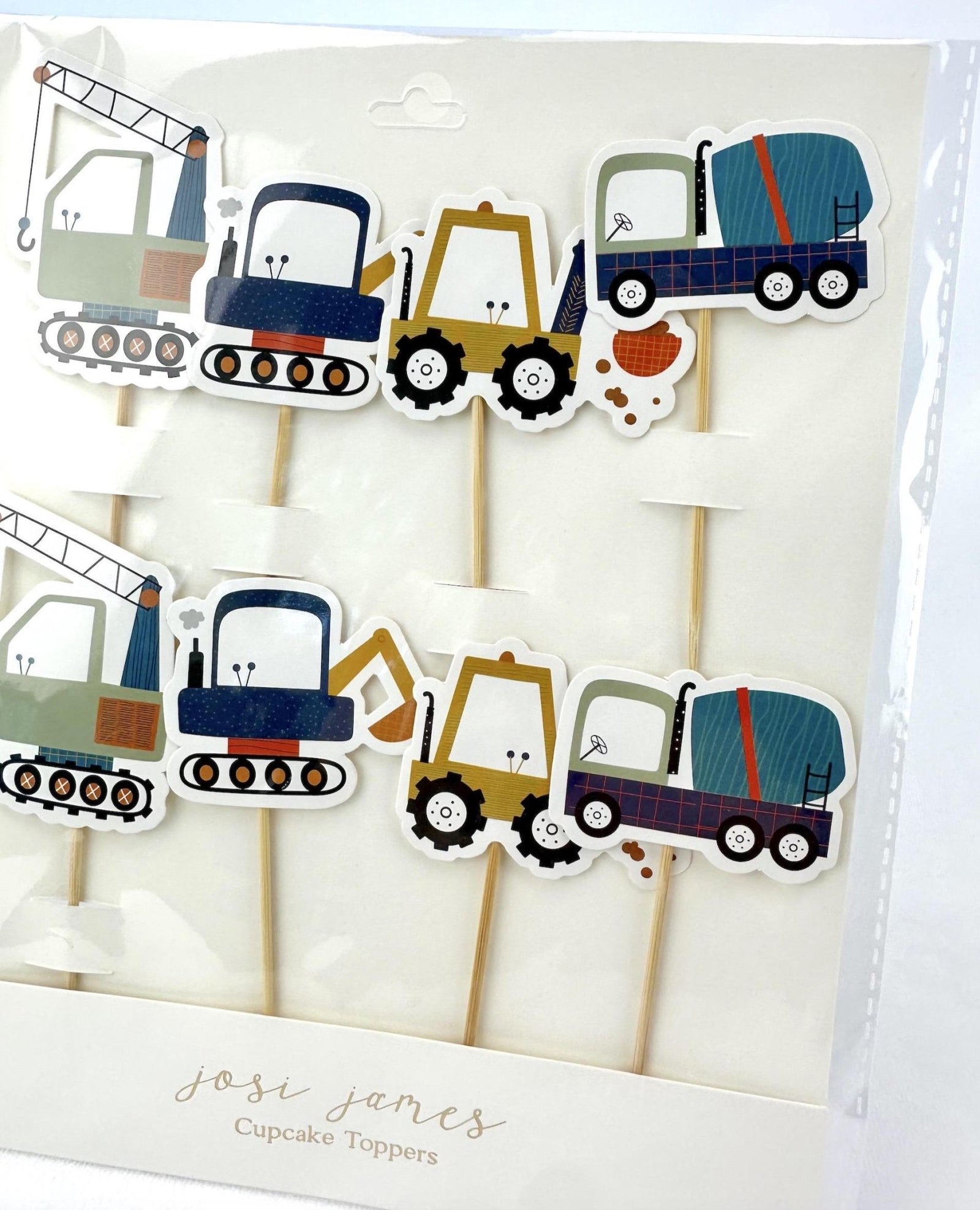 Builder Cupcake Toppers 8ct - Stesha Party